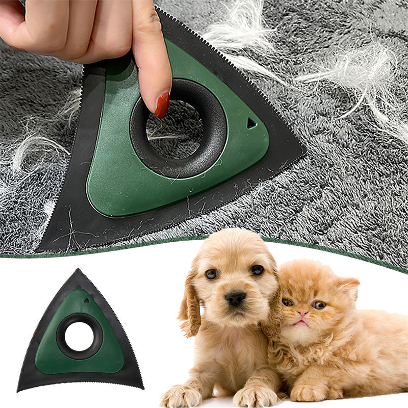 Triangle Electrostatic Dog Hair Cleaner Carpet Scraper Pet Hair Cleaner Animal Hair Brush Cat Hair Remover Brush Pet Supplies